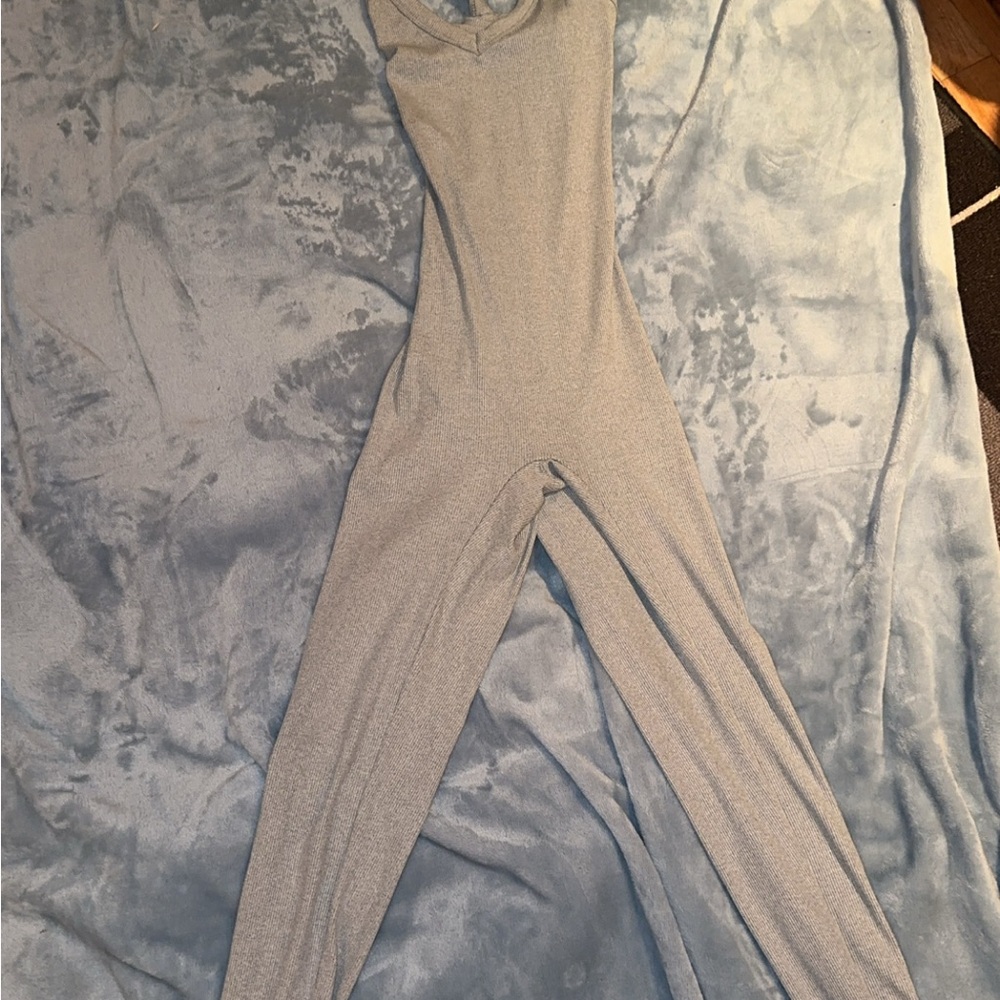 SHEIN Light Gray Sleeveless Jumpsuit
